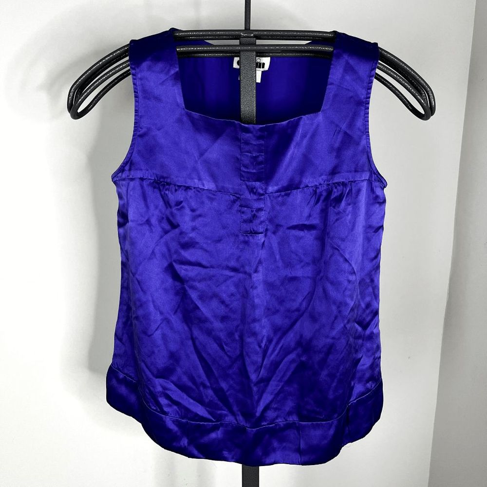 Vintage Devlin 100% Silk Purple Tank Top Size XS
